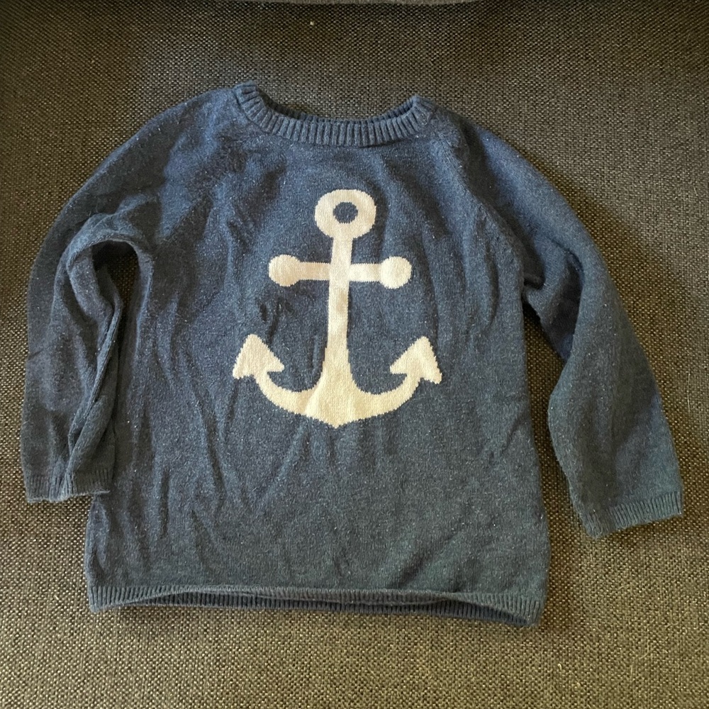 H&M Kid’s Anchor Sweater - Dark Blue and White